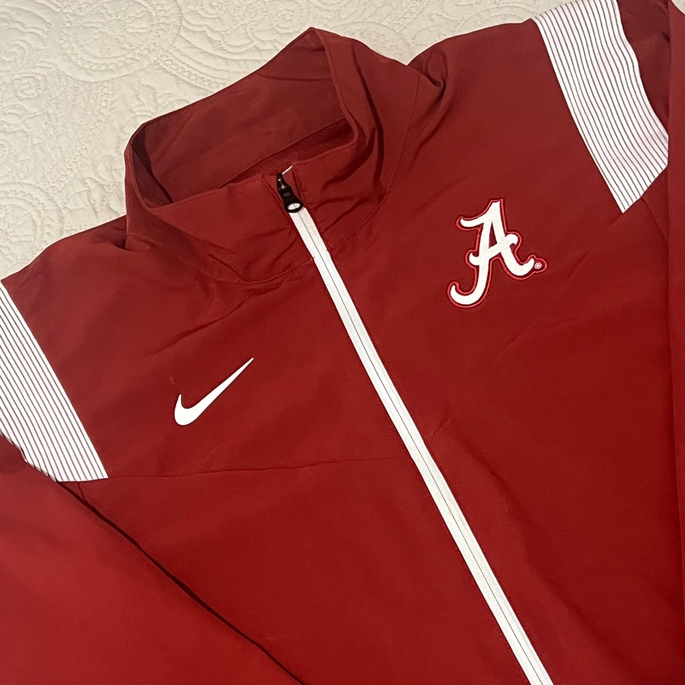 Alabama Crimson Tide Nike Woven Full-Zip ON-FIELD Football Jacket DN6220-613 L